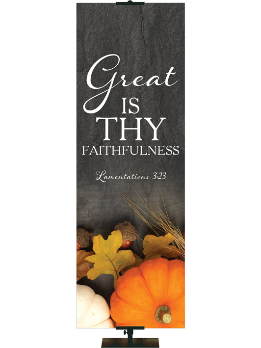 Give Thanks to His Holy Name Psalm 30:4 Autumn Heartland Design C Right