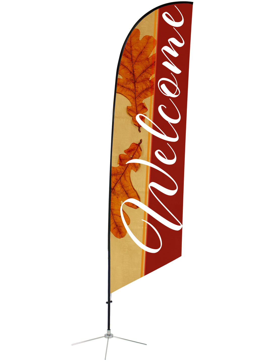 Welcome Feather Flag Fall Design 18. Rustic Autumn Welcome Feather Banner