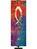 Fish Brush Strokes of Faith 2x6 Format Multicolor