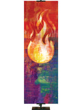 Pentecost Flame Brush Strokes of Faith 2x6 Format Multicolor