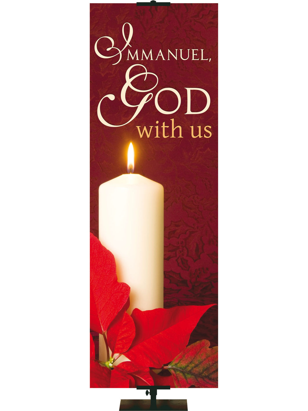 Colors of Christmas Immanuel, God with Us Irregular Clearance Banner 3X9
