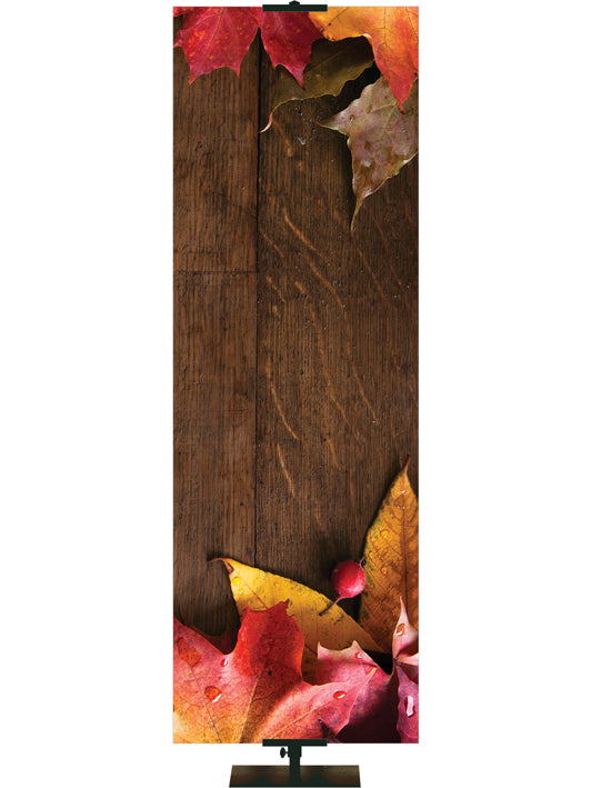 Custom Banner Autumn Heartland Design A Right Colorful Maple Leaves