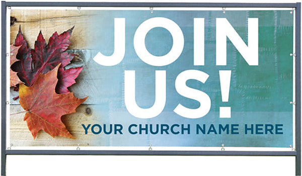 Custom Banner For Outdoor Banner Frame - Autumn Join Us