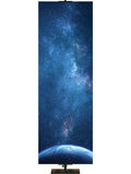 Star-filled sky above Earth