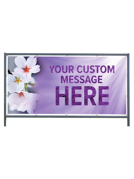 Custom Banner For Outdoor Banner Frame - Signs of Spring Dogwood