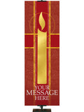 Custom Banner Candle Symbol Tapestries of Faith