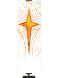 Star Right with gold accents in White or Red Luminescent Christmas Custom Banner