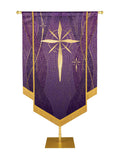 Custom Embellished Banner Christmas Mosaic Star Right, Purple