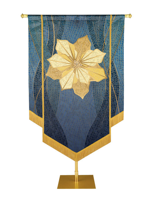 Custom Embellished Banner Christmas Mosaic Poinsettia Right