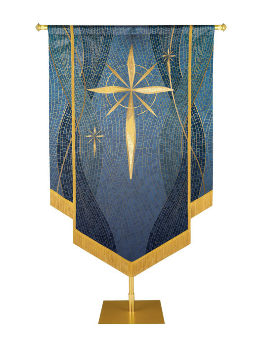 Custom Embellished Banner Christmas Mosaic Star Left