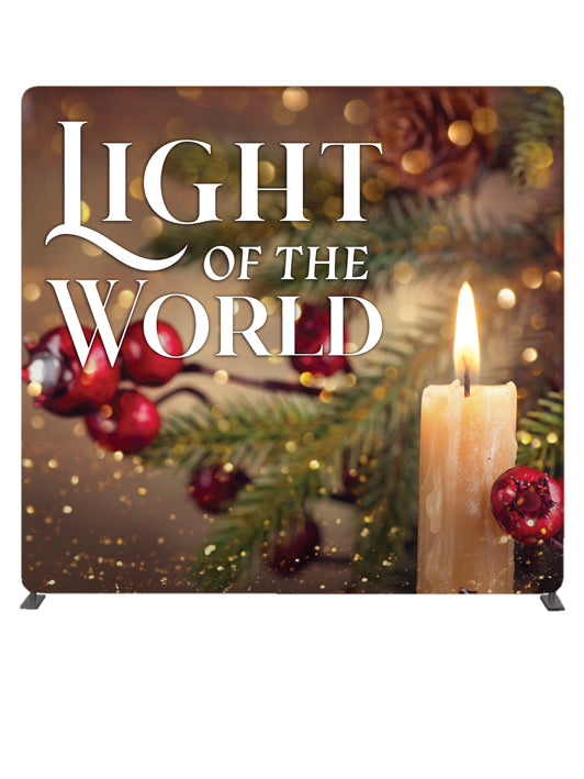 Light Of The World Christmas 8' Backdrop With Tube Display Stand