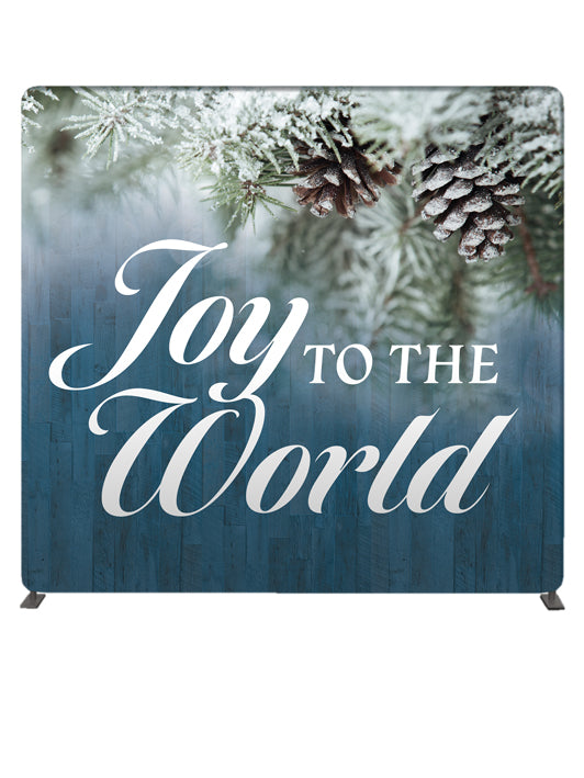 Joy To The World The Heart of Christmas 8' Backdrop With Tube Display Stand