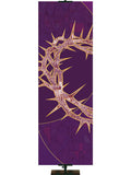 Church Banner Crown of Thorns Right Expressions of Easter design on Purple