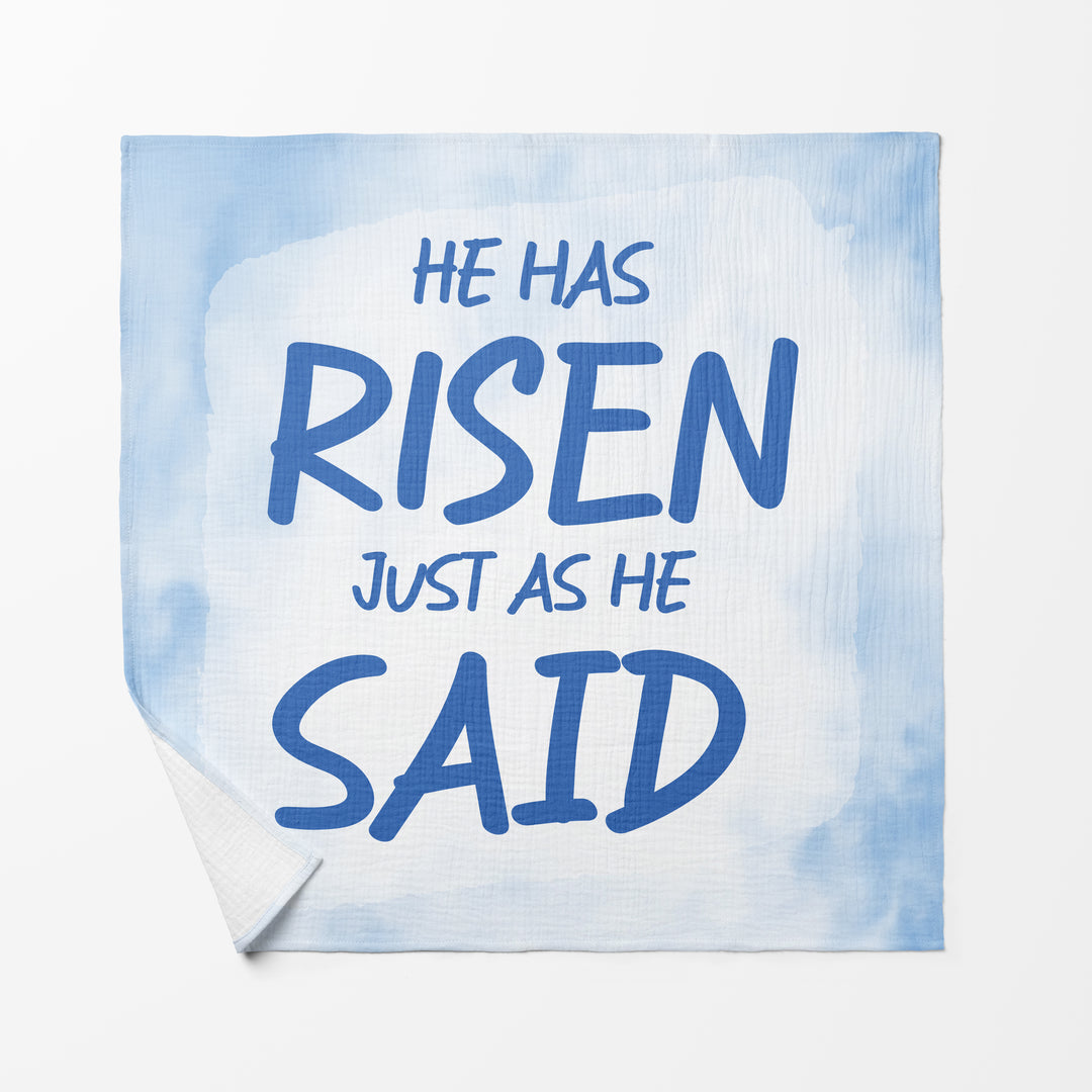 He Is Risen Baby Swaddle Faith Blanket