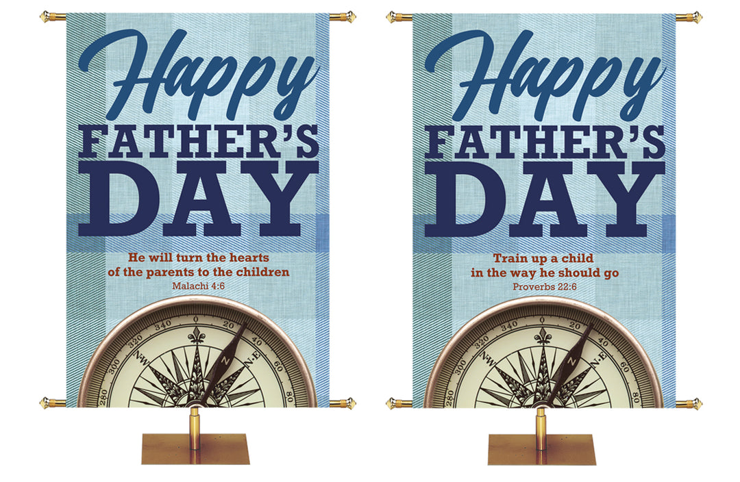 Buy One Get One Free Banner Offer - Happy Father's Day - He Will Turn The Hearts Malachi 4:6 and Train Up A Child Proverbs 22:8