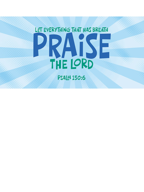 Praise the Lord Scripture Burst Horizontal Banner