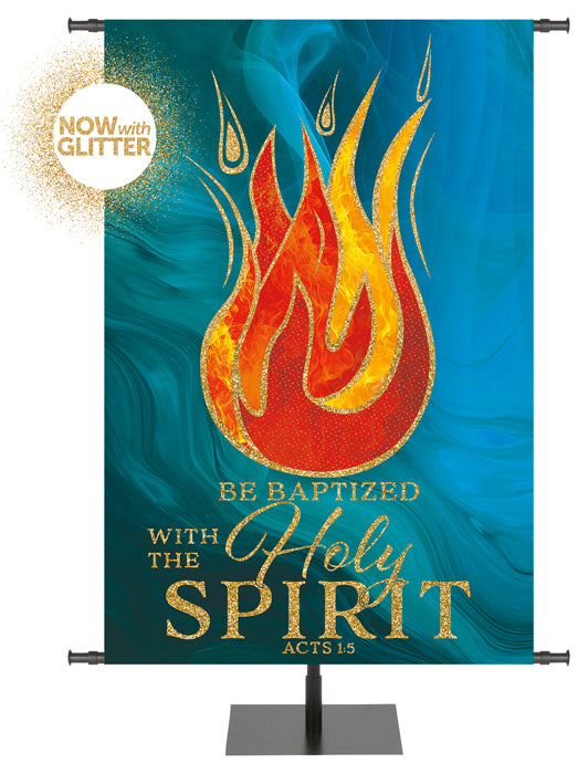 Invite the Spirit Be Baptized With The Holy Spirit with Glitter Accents