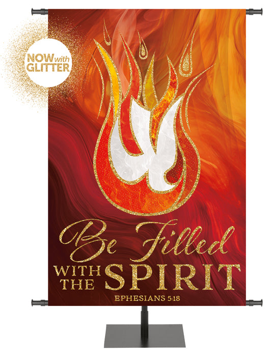 Invite the Spirit Be Filled With The Spirit with Glitter Accents