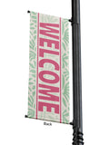 Light Pole Banner Flower Petal Welcome Green