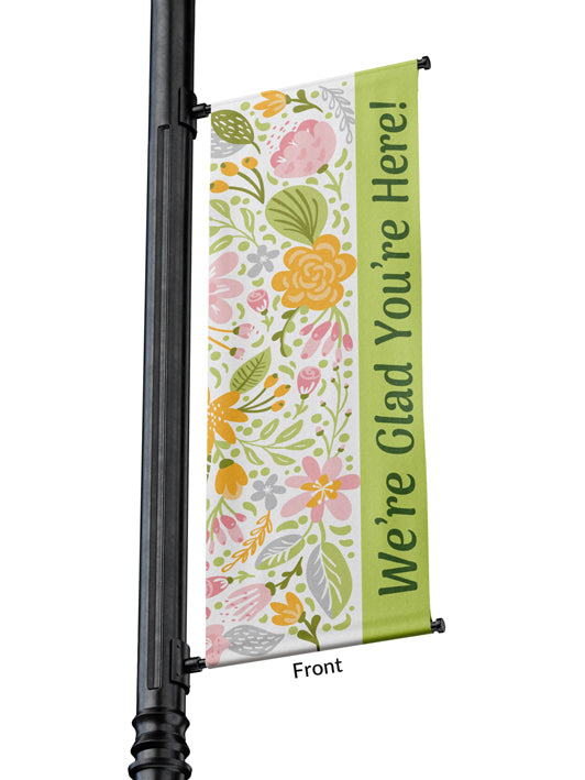 Light Pole Banner Pastel Floral