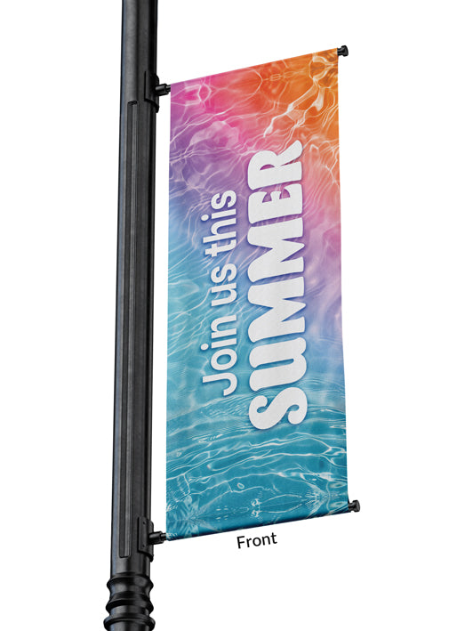 Light Pole Banner Summer Pool Ripples Join Us This Summer