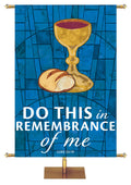 Do This In Remembrance Of Me - Communion - Stained Glass Classics Blue 4x6 Format