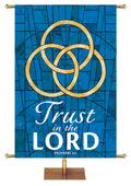 Trust In The Lord - Trinity - Stained Glass Classics Blue 4x6 Format