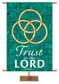 Trust In The Lord - Trinity - Stained Glass Classics Green 4x6 Format