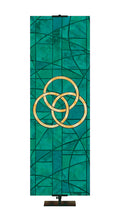 Trinity Symbol - Stained Glass Classics Green 2x6 Format