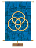Trinity Symbol - Stained Glass Classics Blue 4x6 Format