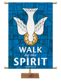 Walk By The Spirit - Dove - Stained Glass Classics Blue 4x6 Format