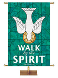 Walk By The Spirit - Dove - Stained Glass Classics Green 4x6 Format