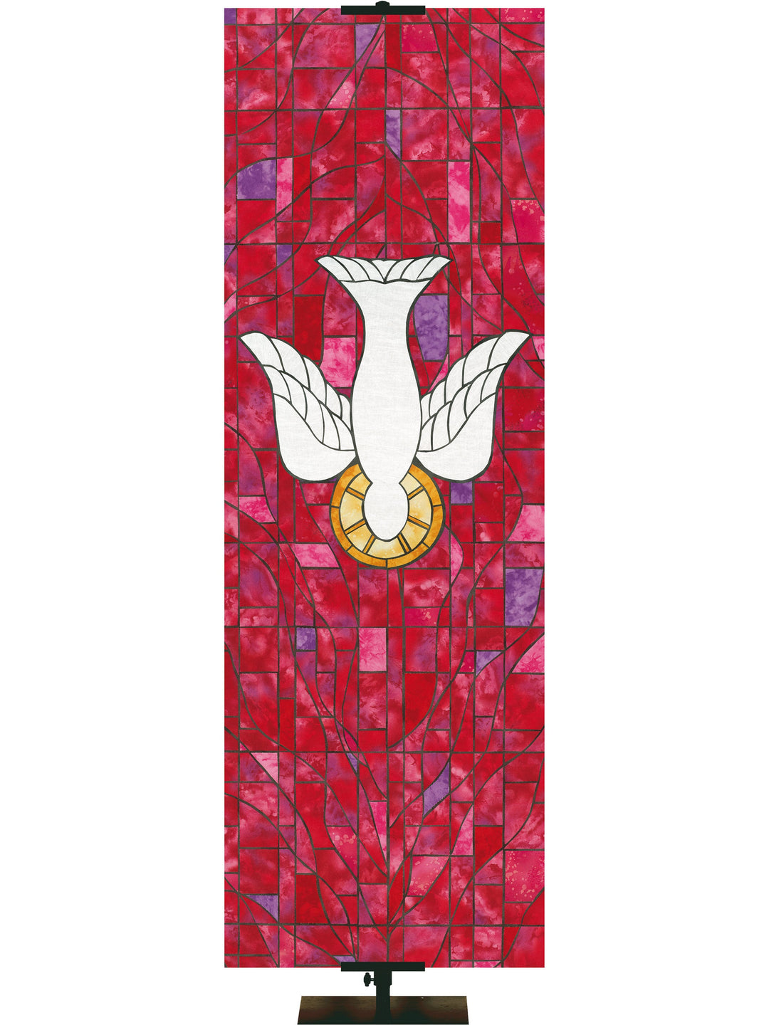 Overstock Stained Glass Symbols of Faith Descending Dove Overstock Clearance Banner 185