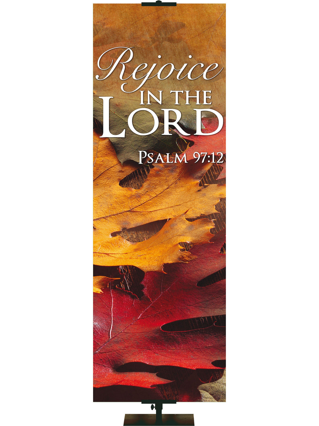 Contemporary Fall & Thanksgiving Rejoice in the Lord Design 1 Psalm 97:12 Overstock Clearance Banner 3X9