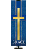 Cross Symbol and Grace Tapestries of Faith