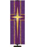 Star Symbol Tapestries of Faith Church Banner in Liturgical colors of Blue, Green, Purple, Red or White