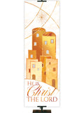 He is Christ the Lord Luminescent Christmas Bethlehem Village with gold accents in White or Red