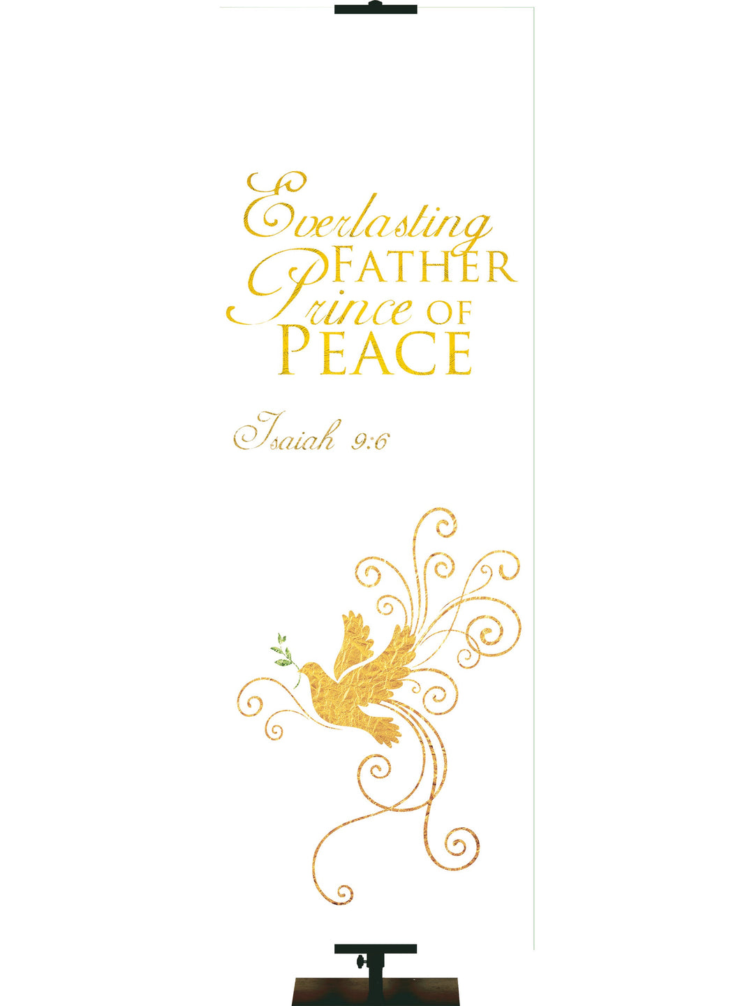 Christmas Foil Everlasting Father Overstock Clearance Banner 2X6 White