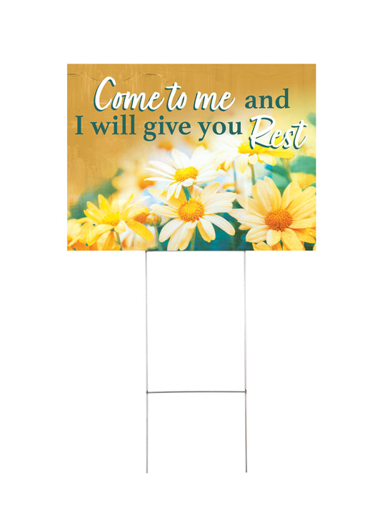 Memorial Custom Yard Sign I Will Give you Rest