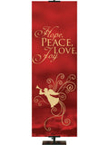Advent Foil Hope, Peace, Love, Joy - Advent Banners - PraiseBanners