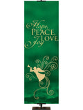 Advent Foil Hope, Peace, Love, Joy - Advent Banners - PraiseBanners