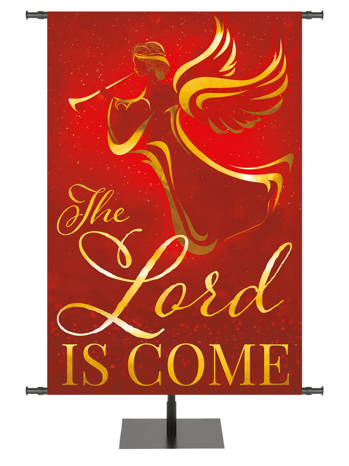 Wonders of Advent The Lord Is Come, Angel Left in Blue, Green, Purple and Red, with gold foil accents