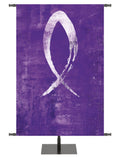 Brush Strokes of Faith Custom Banner Fish - Custom Banners - PraiseBanners