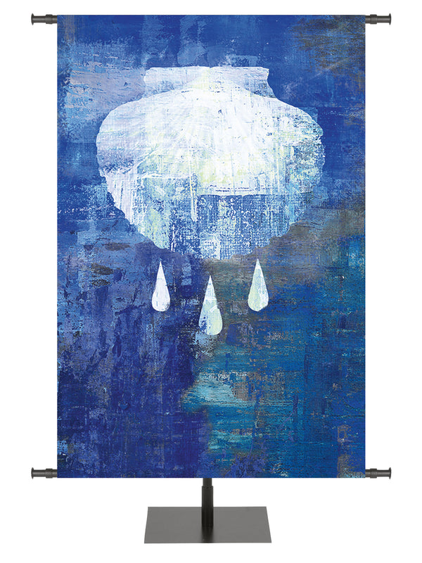 Custom Banner Brush Strokes of Faith Baptism Shell