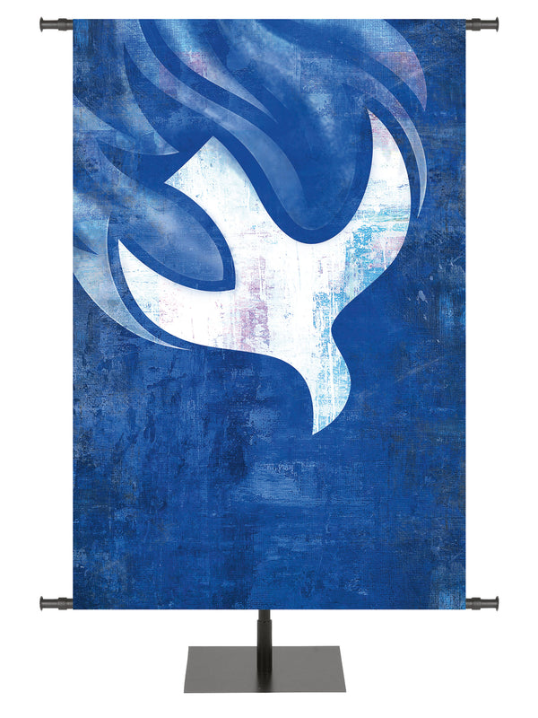 Custom Banner Brush Strokes of Faith Pentecost Dove