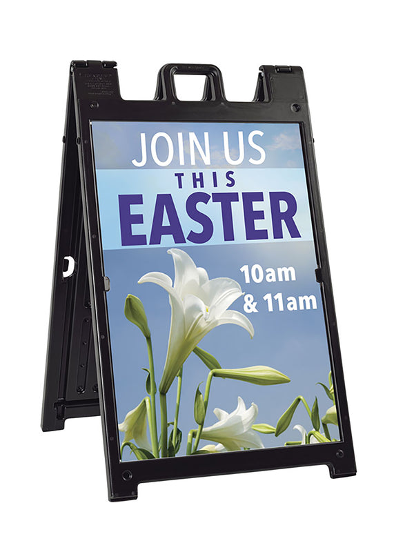 Custom A-Frame Sign Insert - Easter Lily Join Us