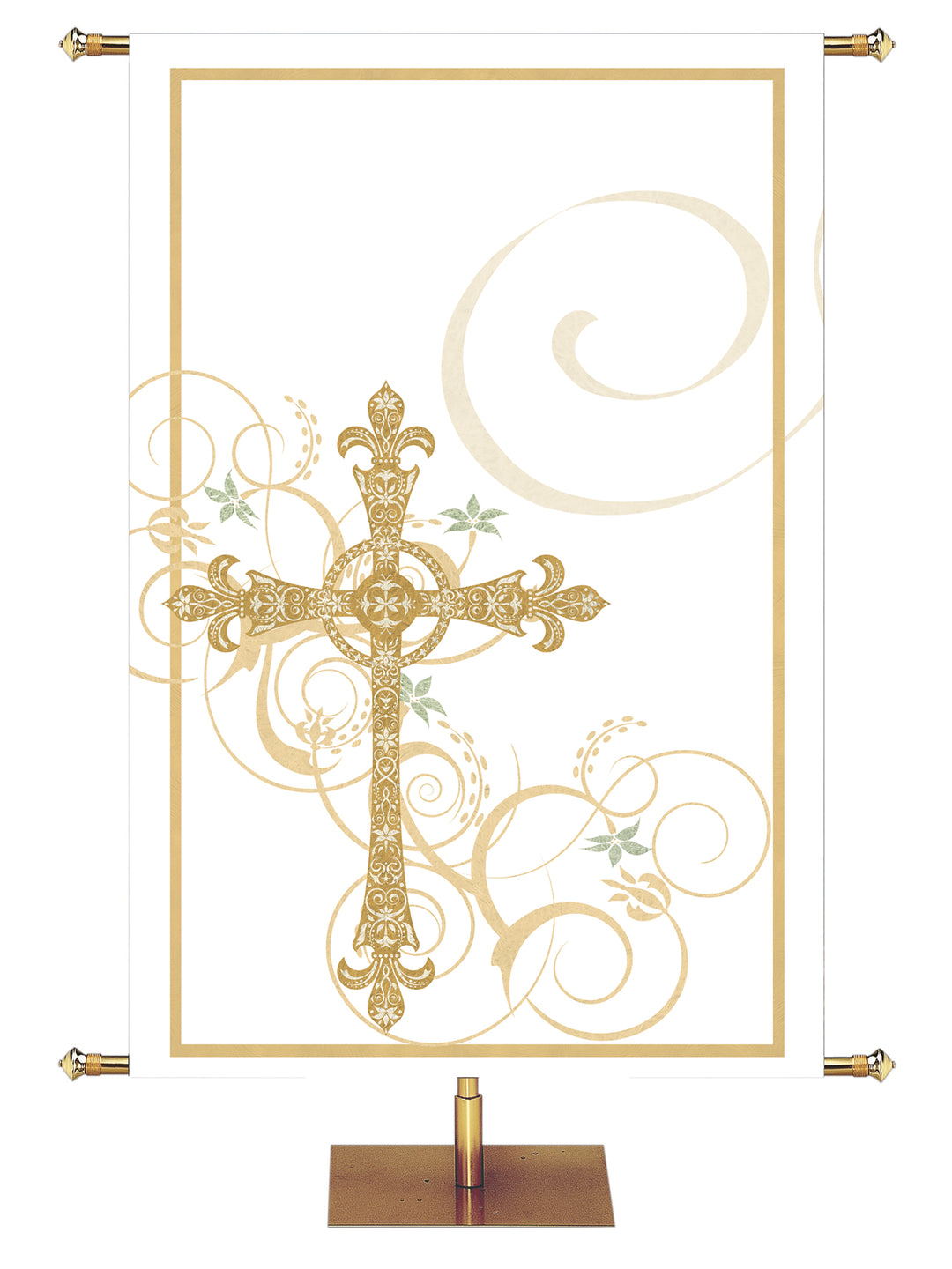 Custom "Faux" Foil Cross Banner - Custom Easter Banners - PraiseBanners