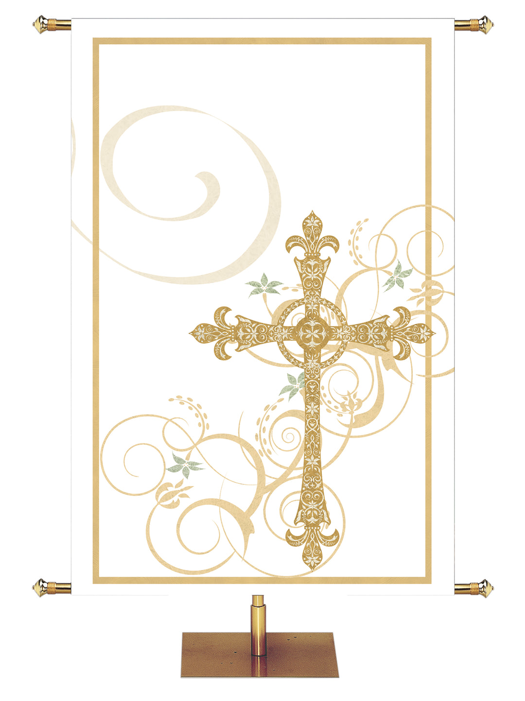 Custom Easter Right Foil Cross Banner - Custom Easter Banners - PraiseBanners