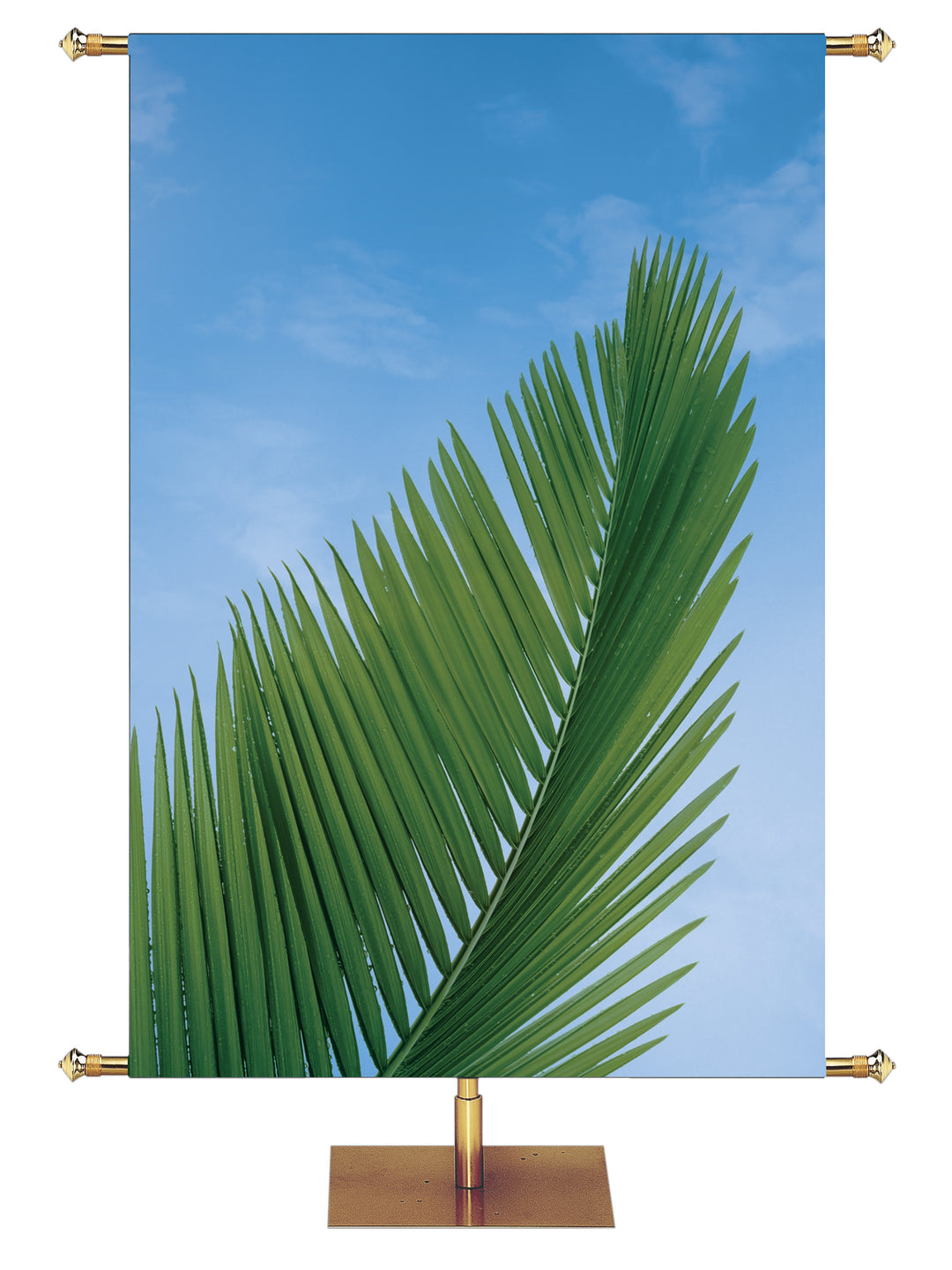 Palm Leaf Easter Custom Banner Background