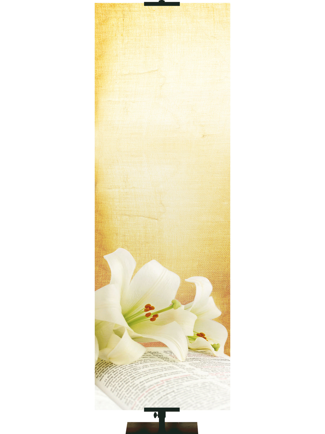 Custom Lily & Scripture Rustic Easter Banner - Custom Easter Banners - PraiseBanners